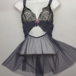 VS One Piece GREY Lingerie, S    *P1073